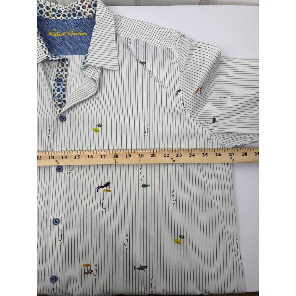 Robert Graham Novelty Print Shirt Scuba Diver Fish Hook Ocean Classic Fit 3XL - Picture 6 of 10